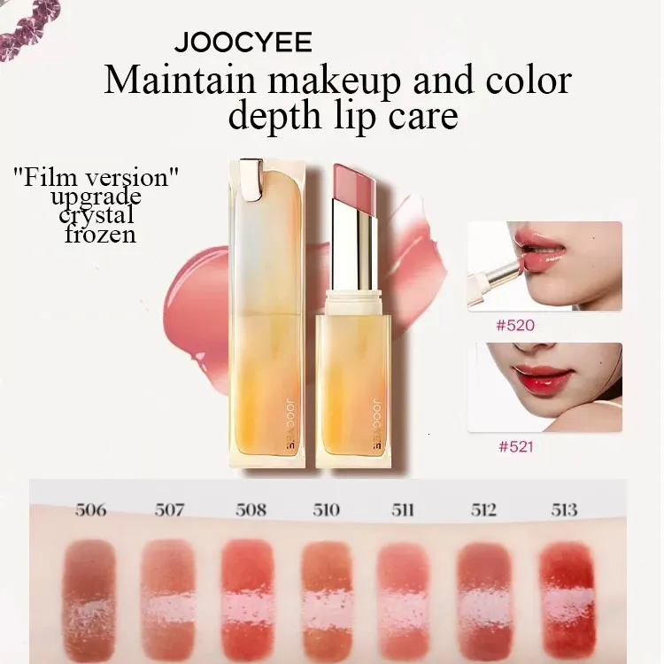 Lipstick Joocyee Glazed Rouge Upgrade Crystal Frozen Film-versie Hydrateren glazen lippenstift Lipmake-up Waterdichte langdurige lippenstift 230826