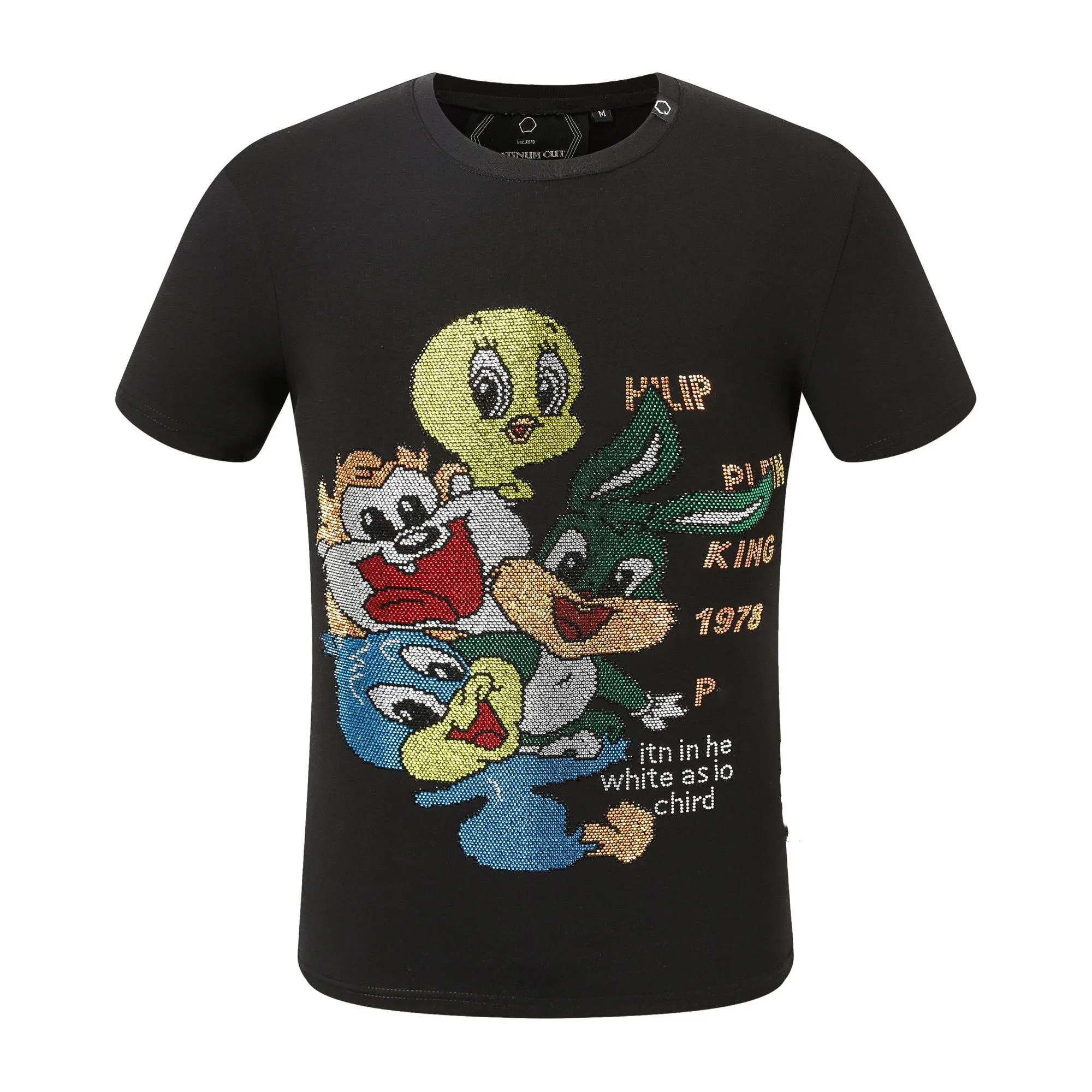 Designer PP Skull Diamond T-shirt Tiger Phillip Plain T-shirt da uomo manica corta Dollar Bear T-shirt di marca T-shirt con teschi di alta qualità Top Pp2119