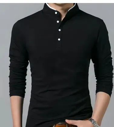 Mens Polos långärmad t -shirt bomulls Basic Shirt Casual Underwear Large Offer Spring 230825