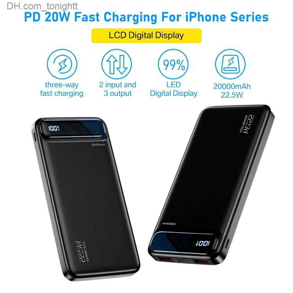 Power Bank – chargeur Portable 20000mAh 10000mAh, batterie externe rapide,  pour iPhone 13 12 11 Huawei Xiaomi