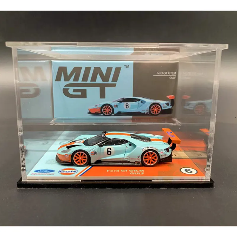 Diecast Model 164 Scale MINI GT No 6 Car Acrylic Display Box Dust Cover Adult Classic Collection Static Boy Toys 230825