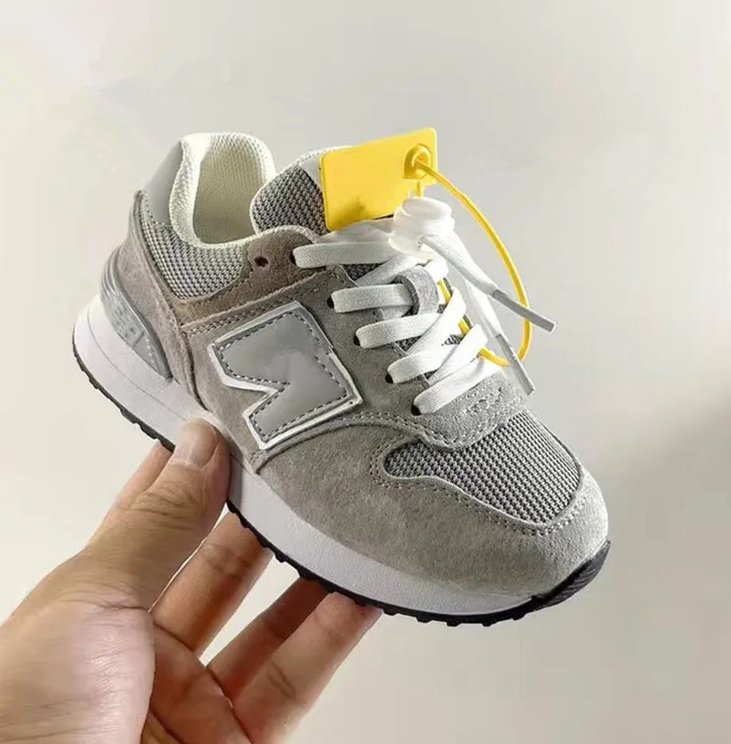 Mode Nieuwe nieuwe mode Kids Shoes NB Designer 574 Boys Sport Sneaker Toddlers Girls Youth Kid Kinder Kinders Infants Hook Loop Trainers baby's schoonheid