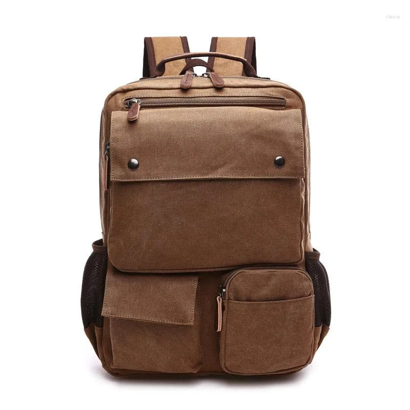 Рюкзак бренд бренд винтажный холст, женщины, мужчины, занятые школьные сумки, туристические сумки модные сумки для ноутбука выходные