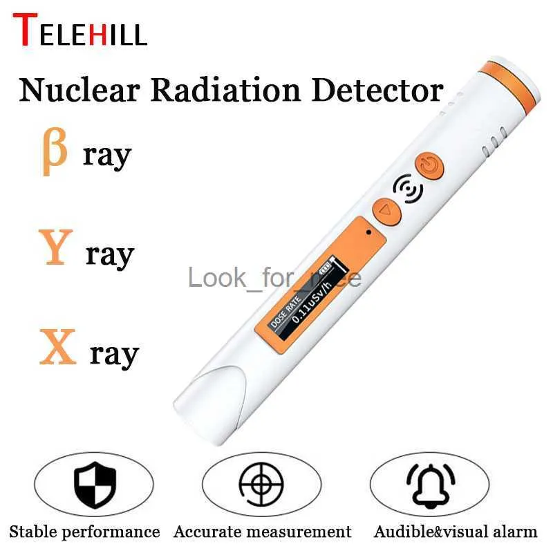 Rilevatore di radiazioni nucleari a penna Rilevatore di raggi X Y radioattivi Contatore Geiger di dose personale con allarme sonoro e luminoso HKD230826