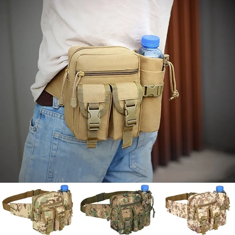 Waist Bags Men's Tactical Casual Fanny Waterproof Pouch Waist Bag Packs Outdoor Military Bag 230825