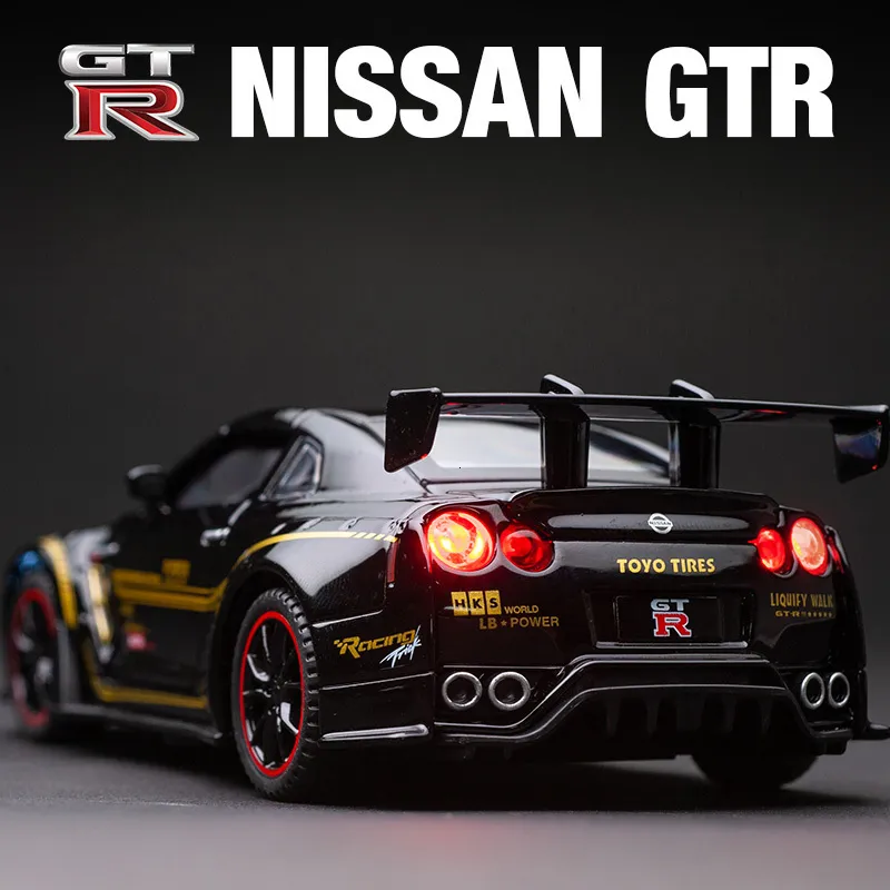 Druckguss-Modellauto 1 32 GTR GT-R R35 Legierung Automodell Druckguss Spielzeugfahrzeuge Spielzeugauto Kinderspielzeug für Kinder Geschenke Jungenspielzeug 230825