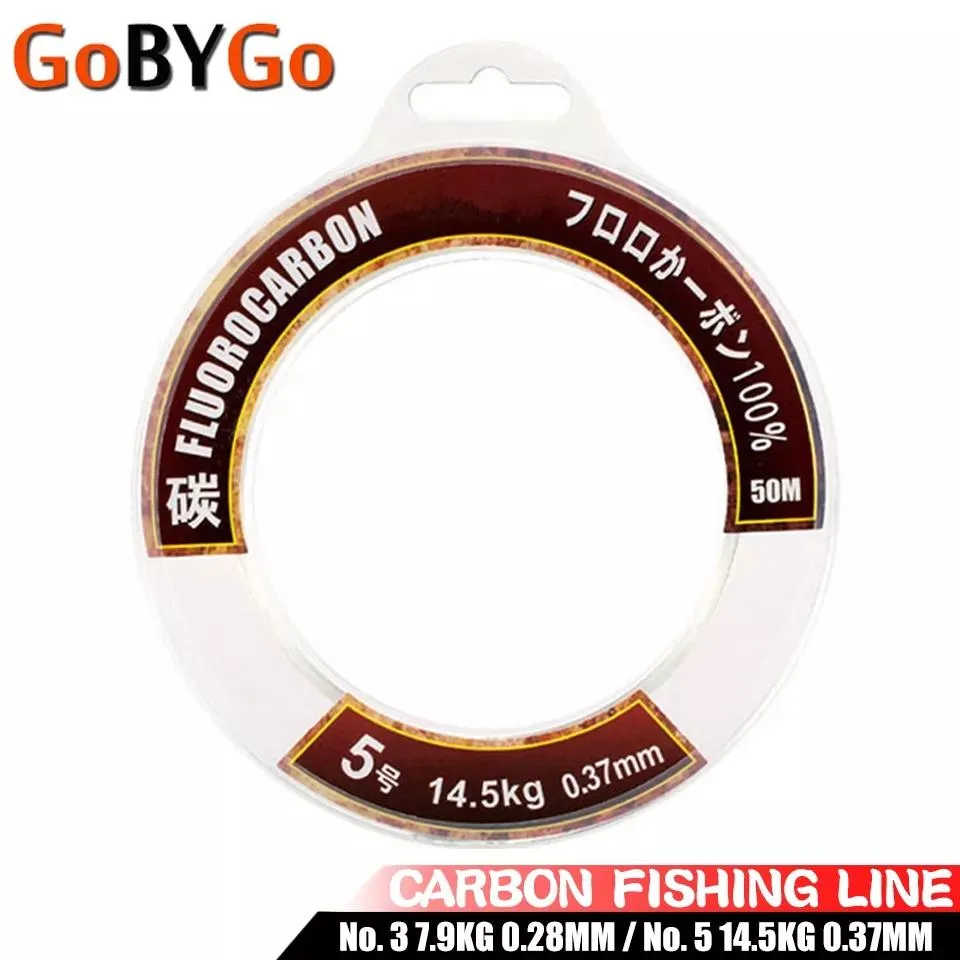 Linhas de caminhada peixes 50m 100m 100% verdadeira linha de pesca de fluorocarbono monofilamento de carbono líder fibra de carbono cabo de pesca com mosca