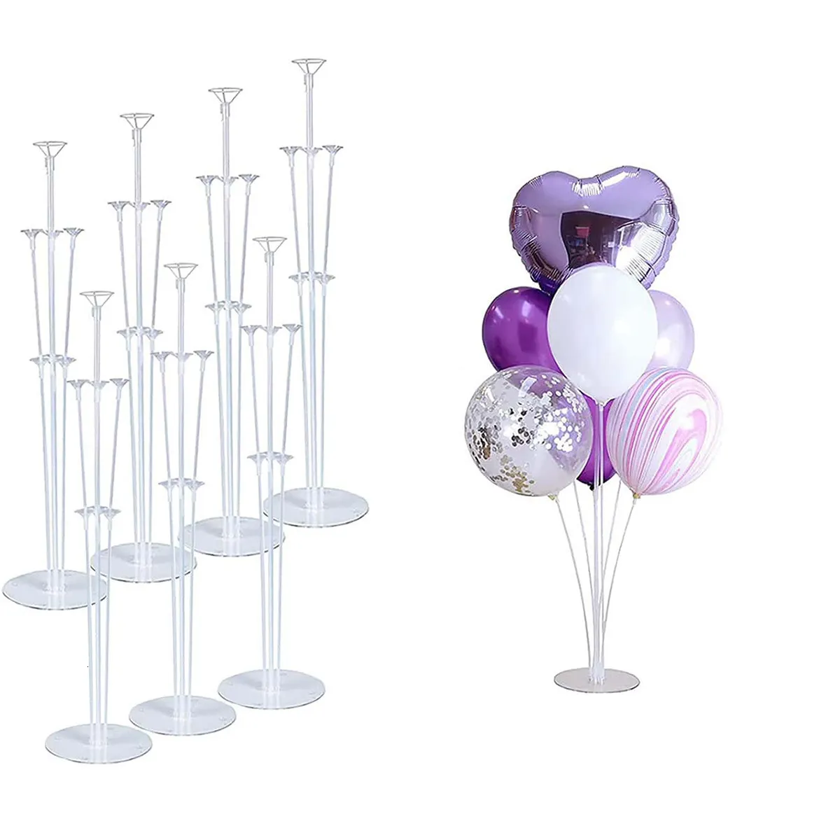 Other Event Party Supplies 1set Desktop Balloon Stand Kit Holder Column Reusable Clear For Birthday Wedding 230825