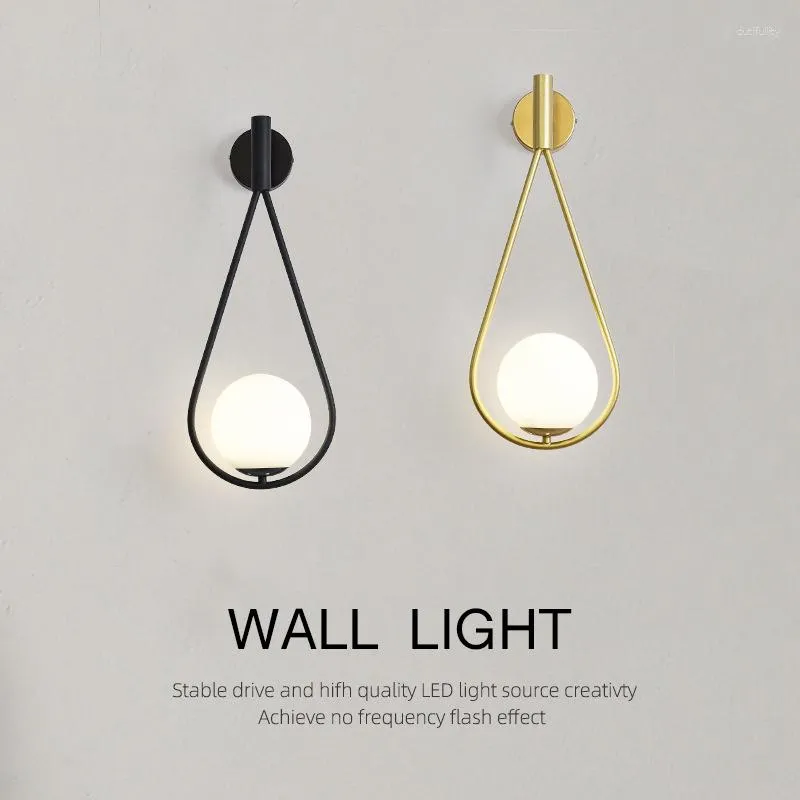 Настенные лампы современная светодиодная лампа для гостиной спальни спальни прикроватной коридор проход световой фон Дома