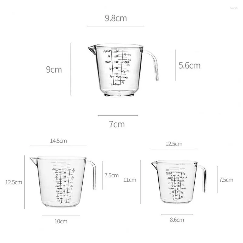 Mätverktyg Bekväm smidig yta Clear Scale Portable Praktisk matkvalitet Jar Coffee Cup Multi-syfte