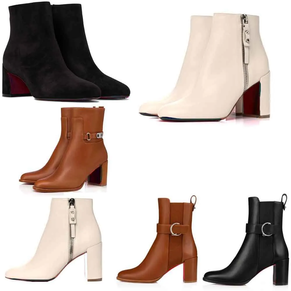 Damen-Stiefel mit roten Unterteilen, Lock Botta, Schnallen-Lederstiefeletten, Chelsea-Beute, Karistrap Ziptotal, Turela-Stiefel aus schwarzem Kalbsleder, Gummischuhe, Damen-Pumps mit hohen Absätzen