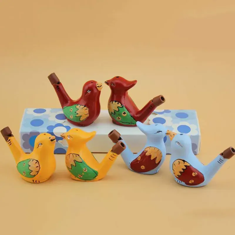 Ceramics Water Bird Whistle Colourful Birds Shape Whistles Party Festival Children Cartoon Gift Home Decoration Ornaments BH5320 WLY