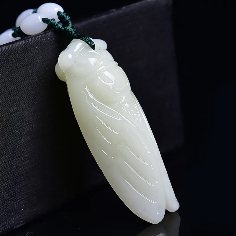 Xinjiang Hetian Jade Blockbuster Jade Cicada Jade Cicada wisiorek urodzinowy dla mężczyzn i kobiet przyjaciół