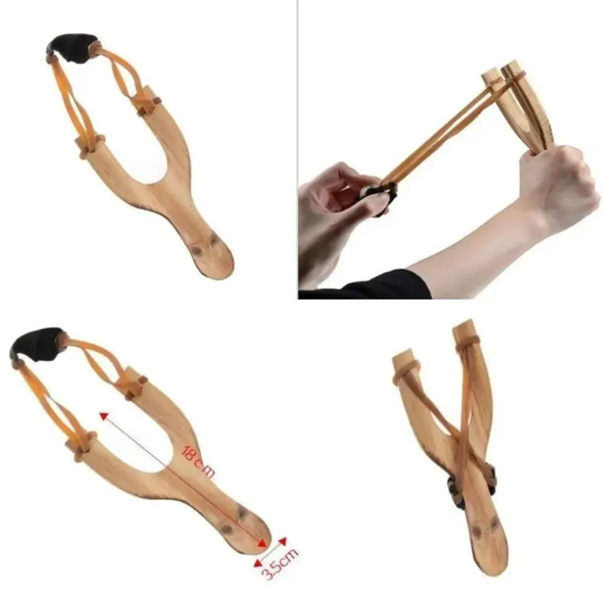 Nuovi giocattoli Fidget Materiale in legno Fionda Corda di gomma Divertimento tradizionale per bambini All'aperto catapulta Interessanti oggetti di scena da caccia Giocattoli