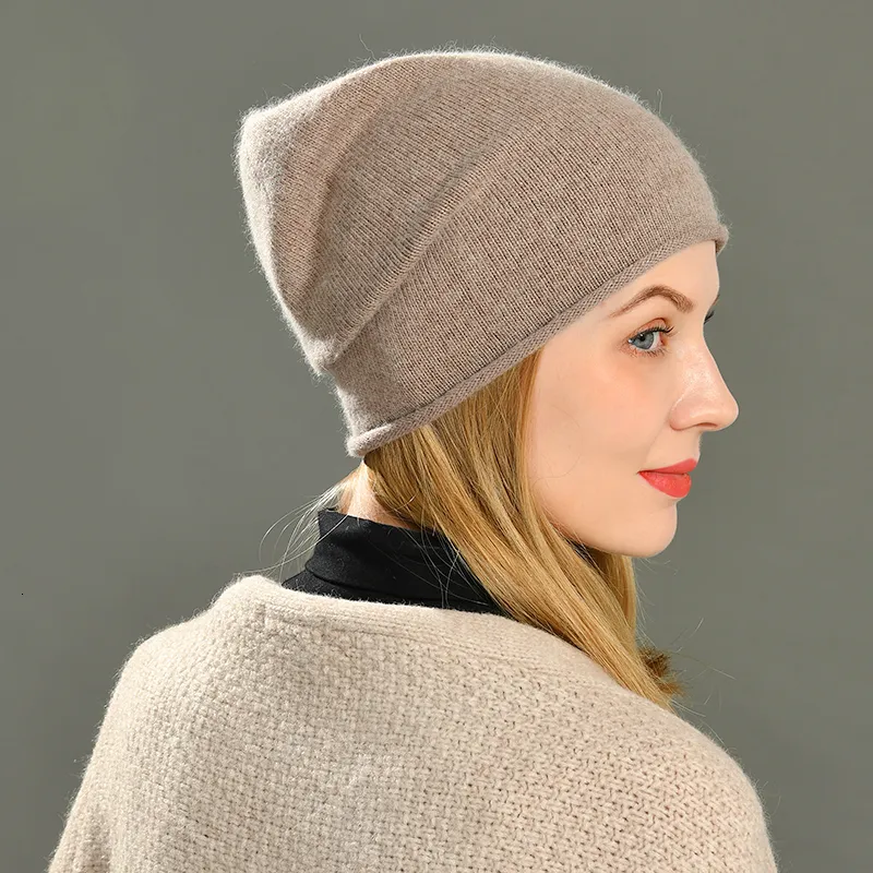 ビーニー/スカルキャップ春と秋の女性のための秋の編み帽子到着女性ビーニーキャップ高品質のファッショナブルウールニット帽子230826