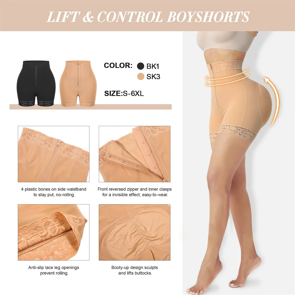 Fajas Colombianas Waist Trainer Butt lifter Body Shapewear Corset Push Up  High Waist Panties Underwear Tummy