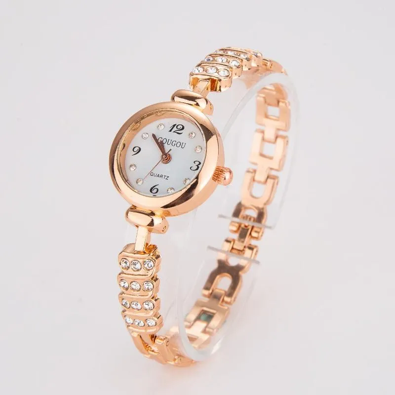 Wristwatches Cute Diamond Watch For Women Luxury Dresses 2023 Fashion Quartz Stainless Steel Womens Watches Free Shiping