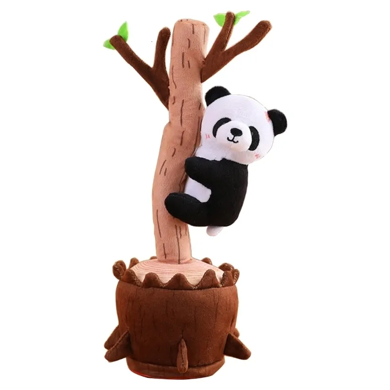 Dekompresyjne zabawki Śpiewanie drzewo elektryczne Pluszowe pluszowe zwierzę z powtarzającym się kreskówką gadającym maluchem prezent E65d 230826