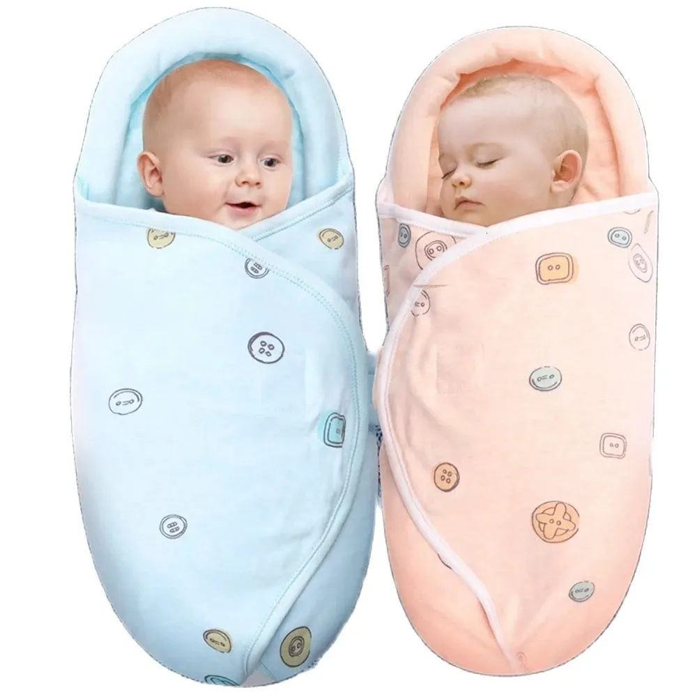 Sacos de dormir Saco de bebê para nascido algodão ct envelope swaddle envoltório cobertor cabeça proteção recien nacido quente 0 12m 230826