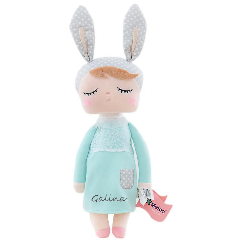 Dockor Personlig Angela Keppel Doll Girl Baby fyllda djur Soving Bunny Rabbit Soft Plush Toys Anpassade namn 230826