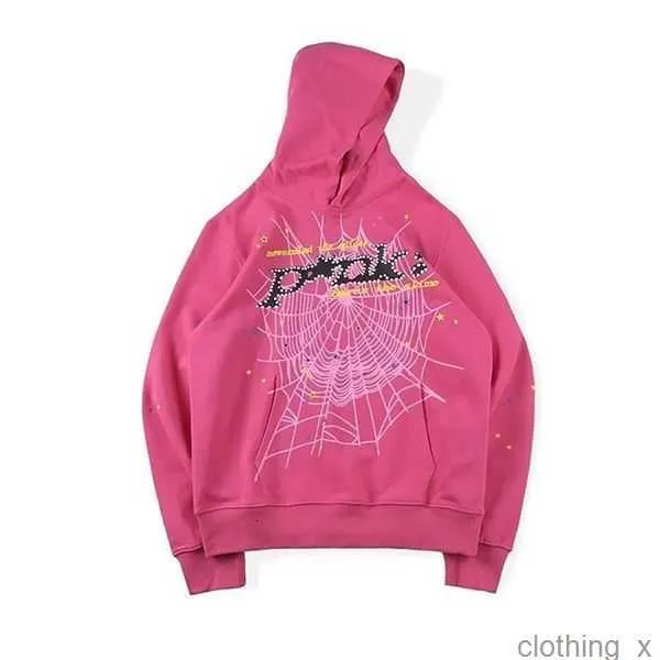 スパイダーフーディーズデザイナーメンズプルオーバーレッドSP5DER YOUNG THUG 555555 ANGEL HOODIES MENレディースフーディー刺繍スパイダーWebスウェットシャツジョガーズサイズS/M/L/XL A038 VFFA