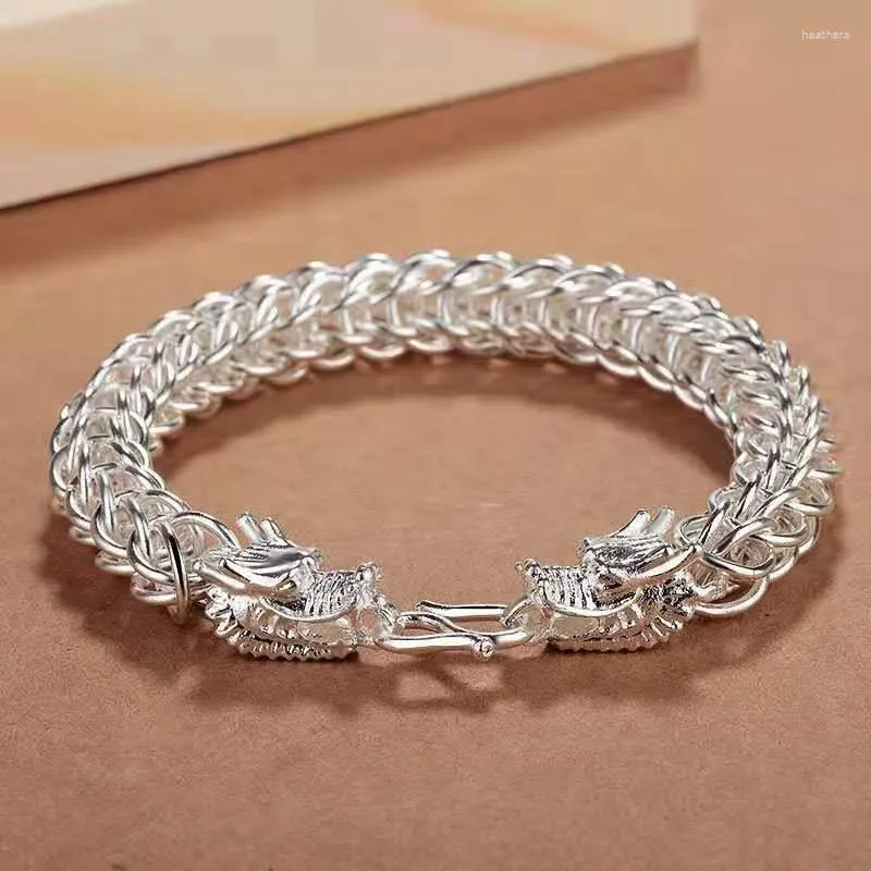 Classic 10mm Big Silver Bracelet Men Hand Chain Brancelets 20CM Lobster  Clasp for Daily Wear Dating Fashion Jewelry Accessories - AliExpress