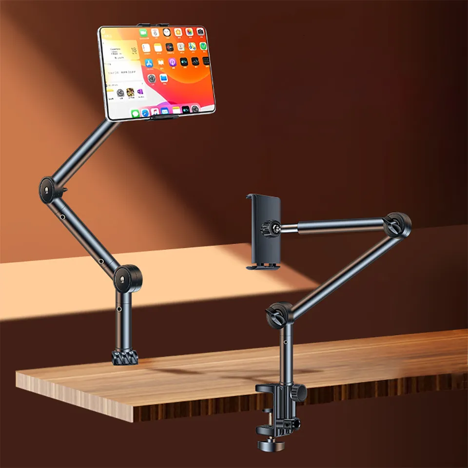 Support Mural Extensible Et Rotatif 360° Pour Tablette - Bras Long 40 Cm, Aluminium, Supporte 3 Kg, Compatible 4 à 13 Pouces