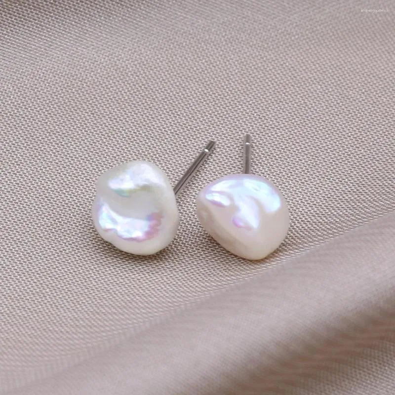Stud Earrings Natural Shaped Baroque Irregular Freshwater Pearl For Women Charm Jewelry Accessories Ear Studs Size 5mm