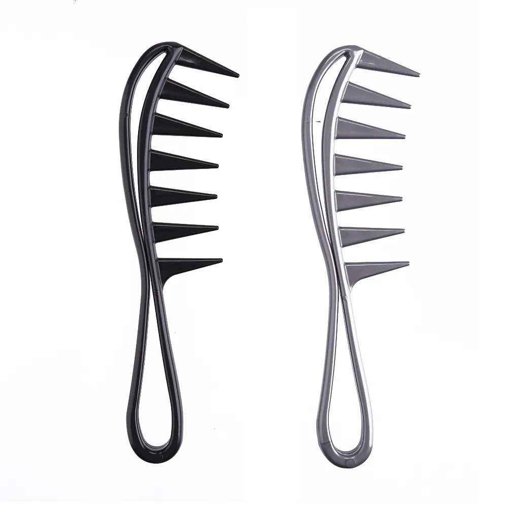 Brosses à cheveux large dent requin peigne en plastique bouclé salon de coiffure massage pour outil de coiffure curl 230826