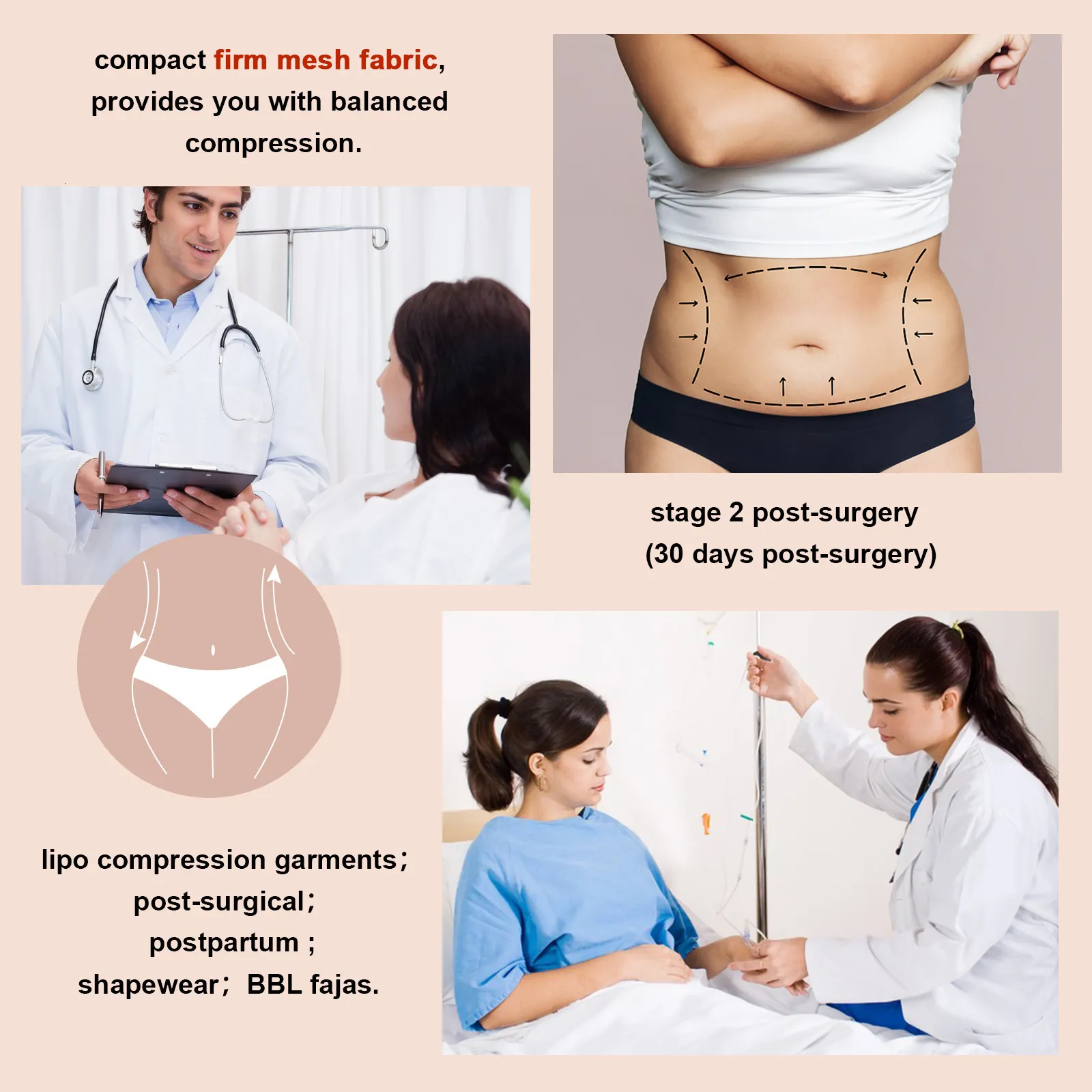 Faja De Compresion Para Mujer Talladora De Brazos y Post Surgical