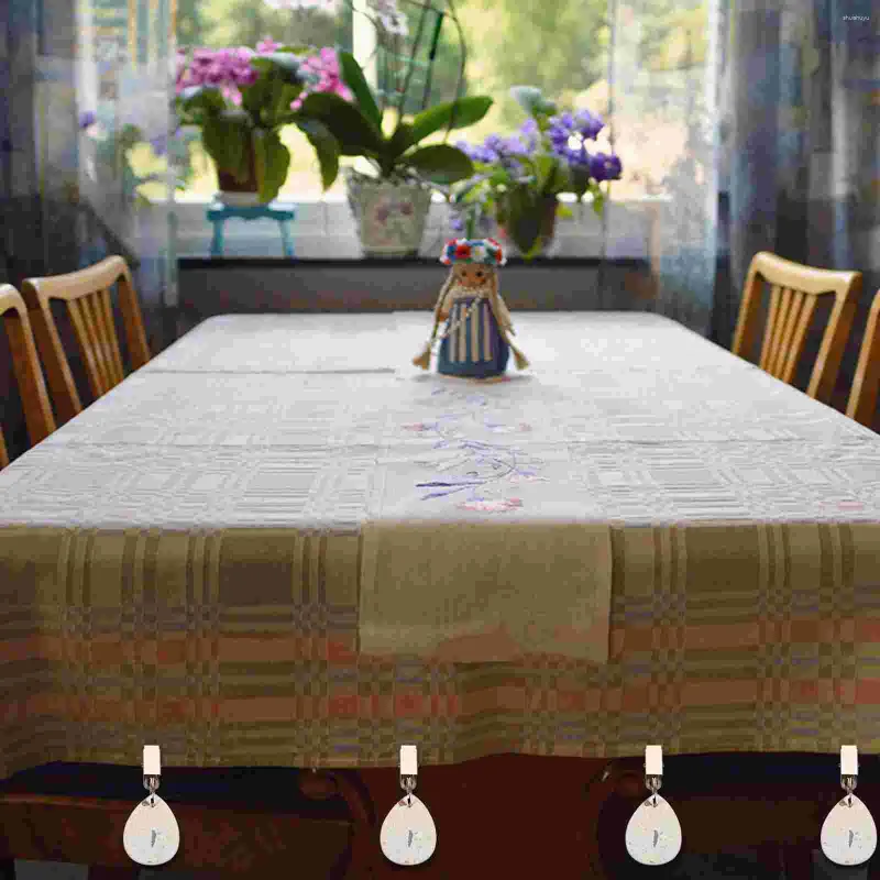 Сторонная ткань декоративная таблица зажимы на открытом воздухе столовая столовая.