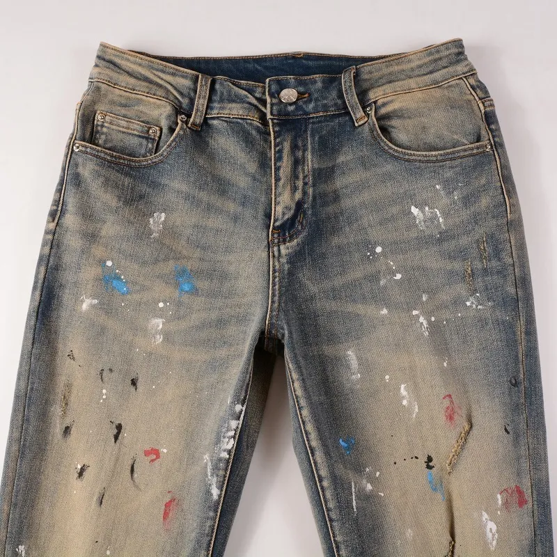 Mejor Precio En A Granel Jeans Pour Hommes EU Drip Denim Jeans
