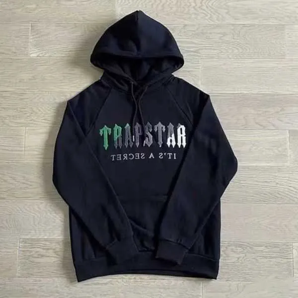 Felpe con cappuccio da uomo Felpe Autunno Inverno Trapstar Felpa con cappuccio Gradiente Ricamo Lettere trapstar Tuta da donna Felpa con cappuccio Set 112