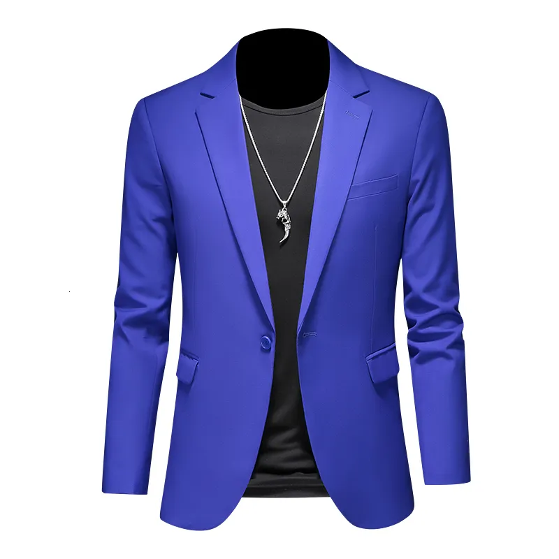 Men s Suits Blazers EHIOE Fashion Men s Casual Business Blazer Dress Wedding Slim Fit Formal British Style Gentleman Jacket Suit Coat 230827