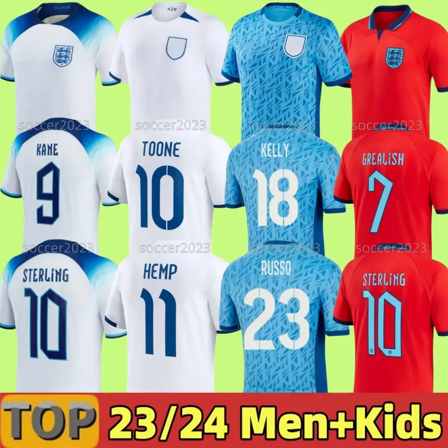 England Soccer Jerseys SAKA FODEN & BELLINGHAM RASHFORD National Team KANE Kit, Red/White/Blue