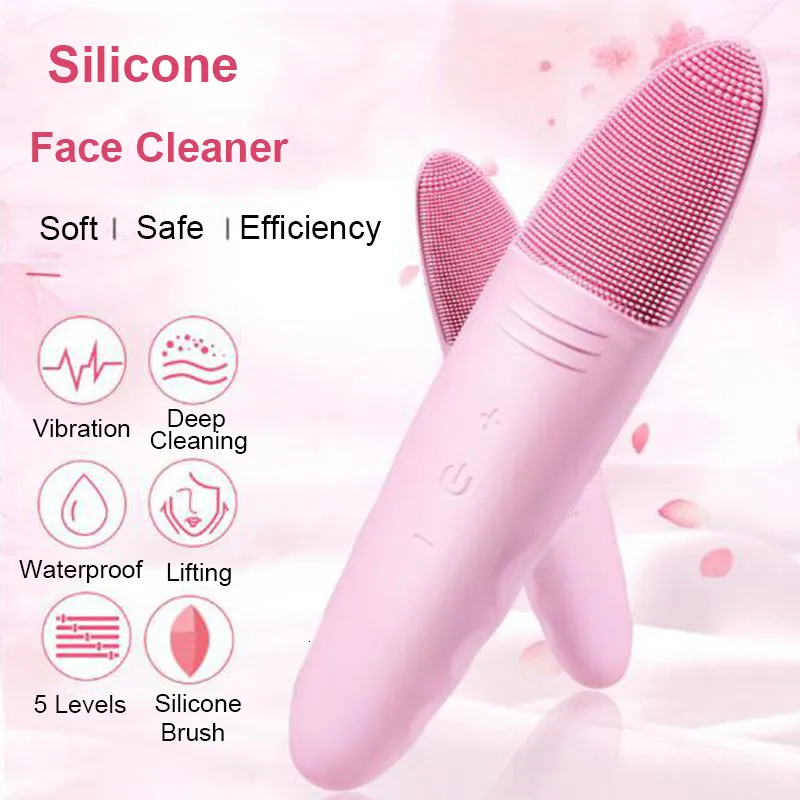 Cleaning Tools Accessories Electric Face Cleanser Silicone Cleaner Deep Brush Vibration Massager Lifting Tightening Skin Care Tool Waterproof 230826