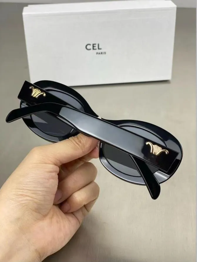 Солнцезащитные очки для женщины черный дизайнер CE Arc de Triomphe Sunglass Metal Letter