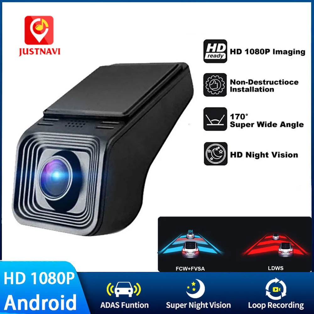 Minicamera's ADAS USB Driving Recorder Auto DVR Dash Cam Full HD 1080P voor Android Autoradio Autoradio Navigatie Enkele/dubbele opname SD-kaart 230826