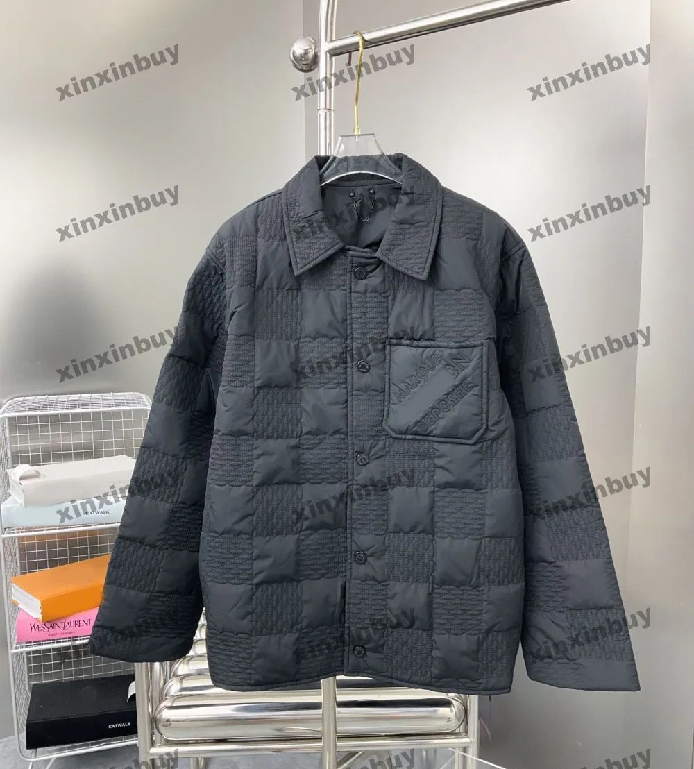 Xinxinbuy Men Designer Coat Jacket Scedtboard Cotton Long Sleeve Women Gray Black Khaki Green M-2XL