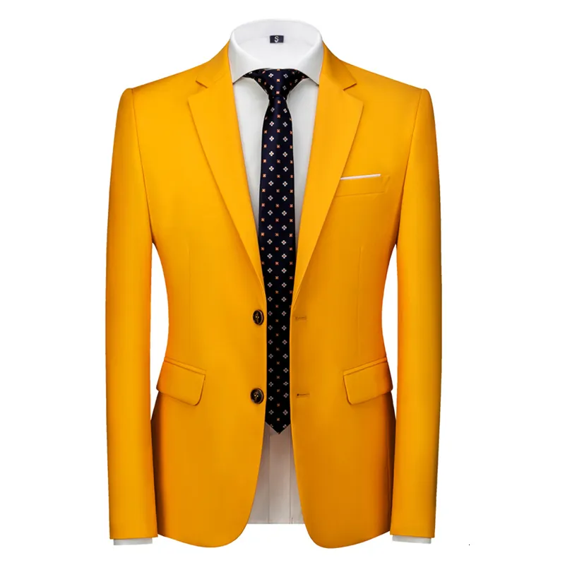 Mens yellow top blazer jacket