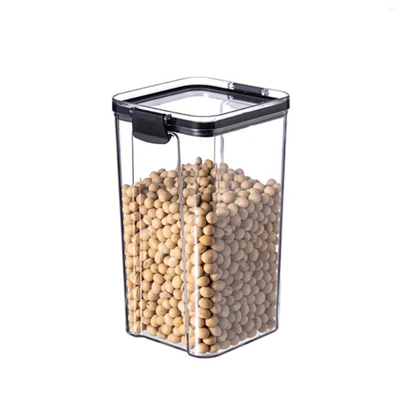 Storage Bottles Plastic Clear Food Box See-through Thickened Containers For Tea Coffee Beans Cereals Candy Nerg