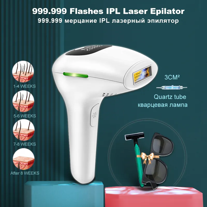 Depilador a laser dispositivo de remoção de pêlos 999900 permanente ipl lâmpada de quartzo axila todo o corpo depilador laserowy máquina 230826