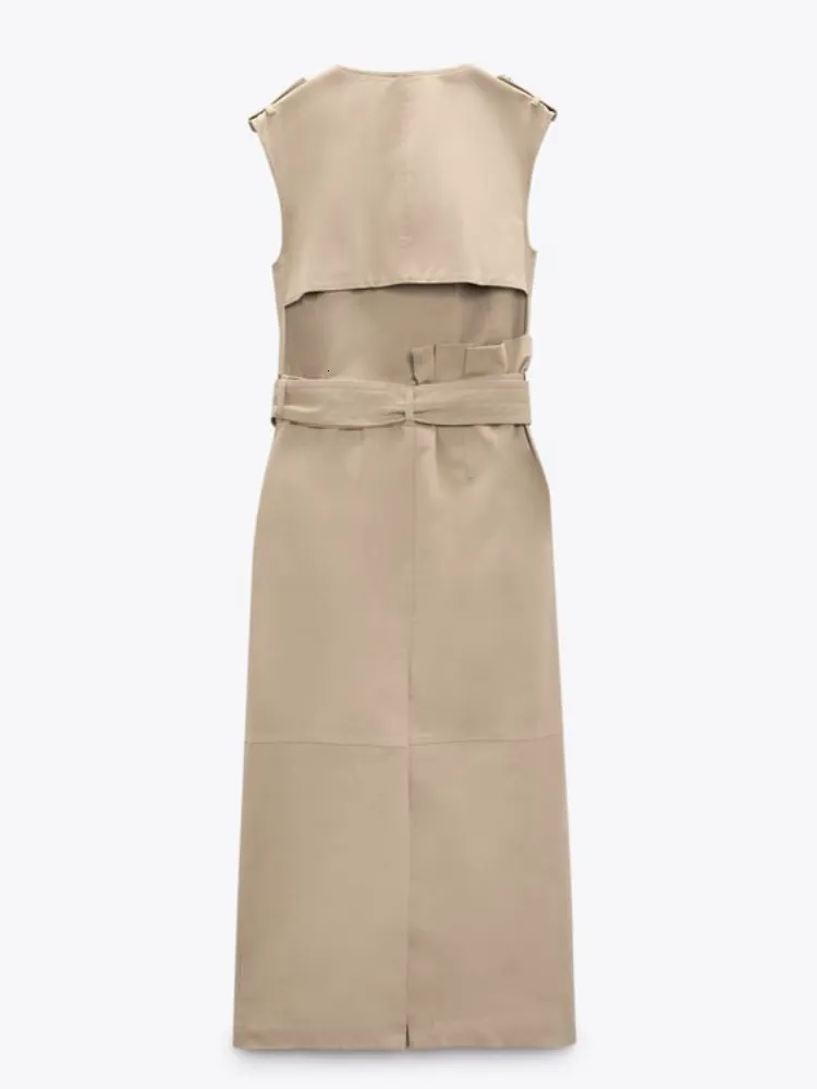 knee length dresses for ladies Black Layered Midi Belted Dress XL