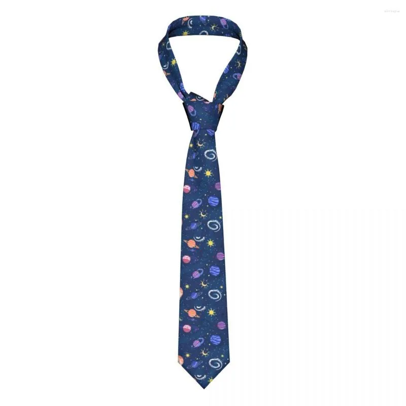 Галстуки мужская галстук Слим хужа рука нарисованная галактика галактика мода бесплатно стиль стиль мужская вечеринка свадьба