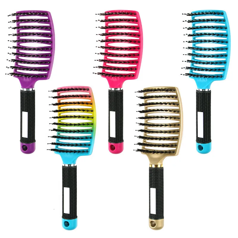 Anti Klit Urtheone Boar Bristle Hairbrush For Women Nylon Scalp