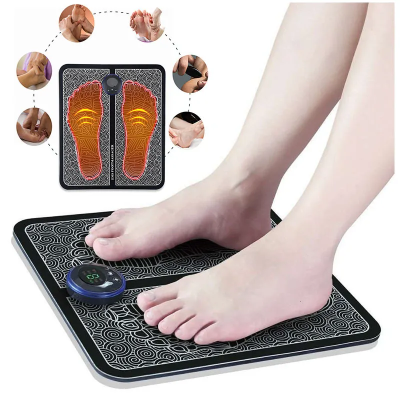 Andere massageartikelen Voetfisioterapia Mat Massageador Gespierd Elektrisch EMS Gezondheidszorg Ontspanning Terapia Fisica Shiatsu Massager 230826