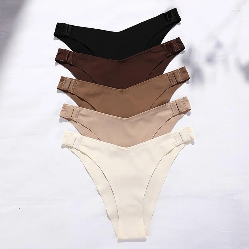 Womens Panties Seamless Thong Side Buckle Women Low Waist Sexy Underwear  Adjustable G String Ice Silk Intimates Ladies Lingerie Tangas From Omeny,  $6.95