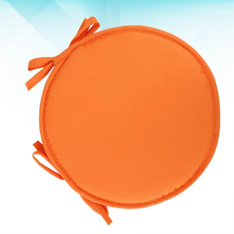 Poduszki okrągłe krzesła gąbka stołka okładka okładka z krawatami liny dla 0ffice Home School Restaurant 30 cm (Orange)