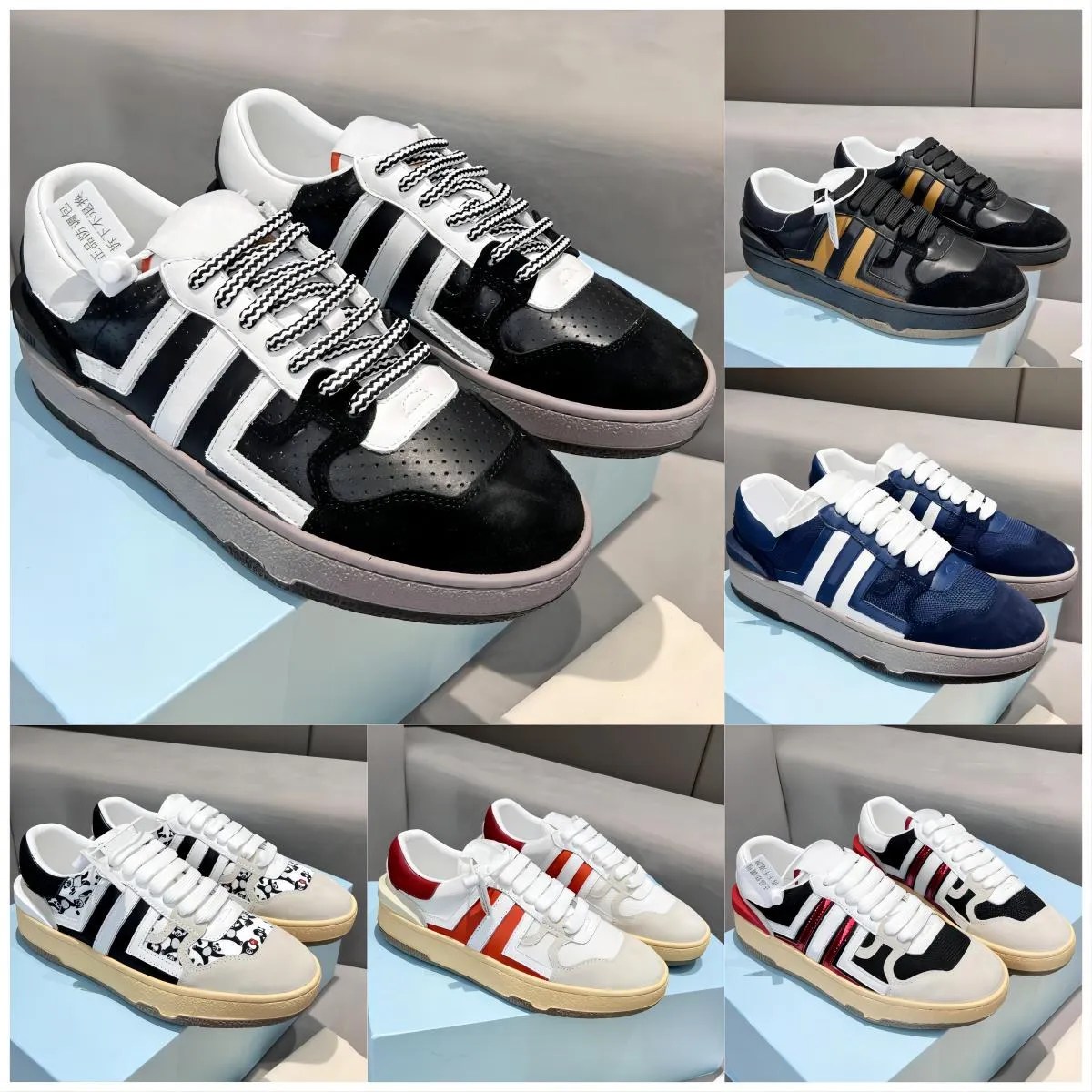 Curb Sneakers Designer Cuir Mesh Casual Chaussures Femmes Hommes Luxe Plat Caoutchouc Fond Cricket Sneaker À Lacets En Plein Air Runner Chaussure