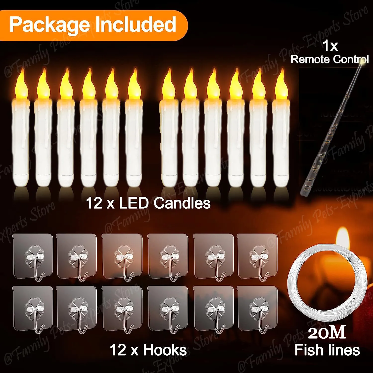 12 inch 2024 led candles